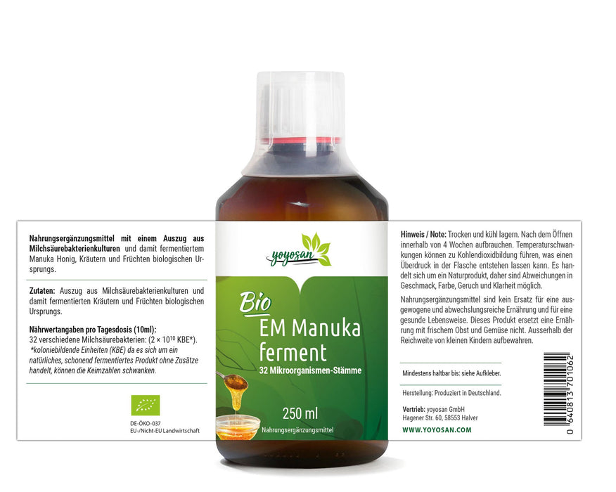 Bio EM Manuka ferment (MGO 525) - EINFÜHRUNGSPREIS - yoyosan